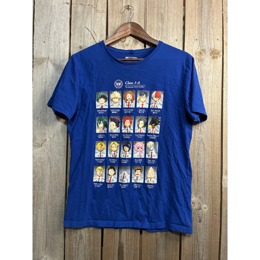 My Hero Academia Class 1-A Graphic T-Shirt Blue Small Anime‎ Funimation UA High